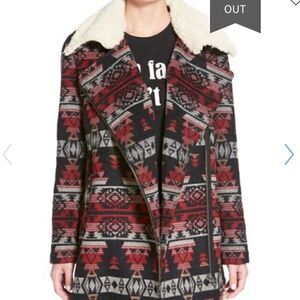 Nordstrom Off-Center Zip Moto Jacket